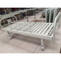 (A-129) Double-Function Manual Hospital Bed with Stainless Steel Bed Head